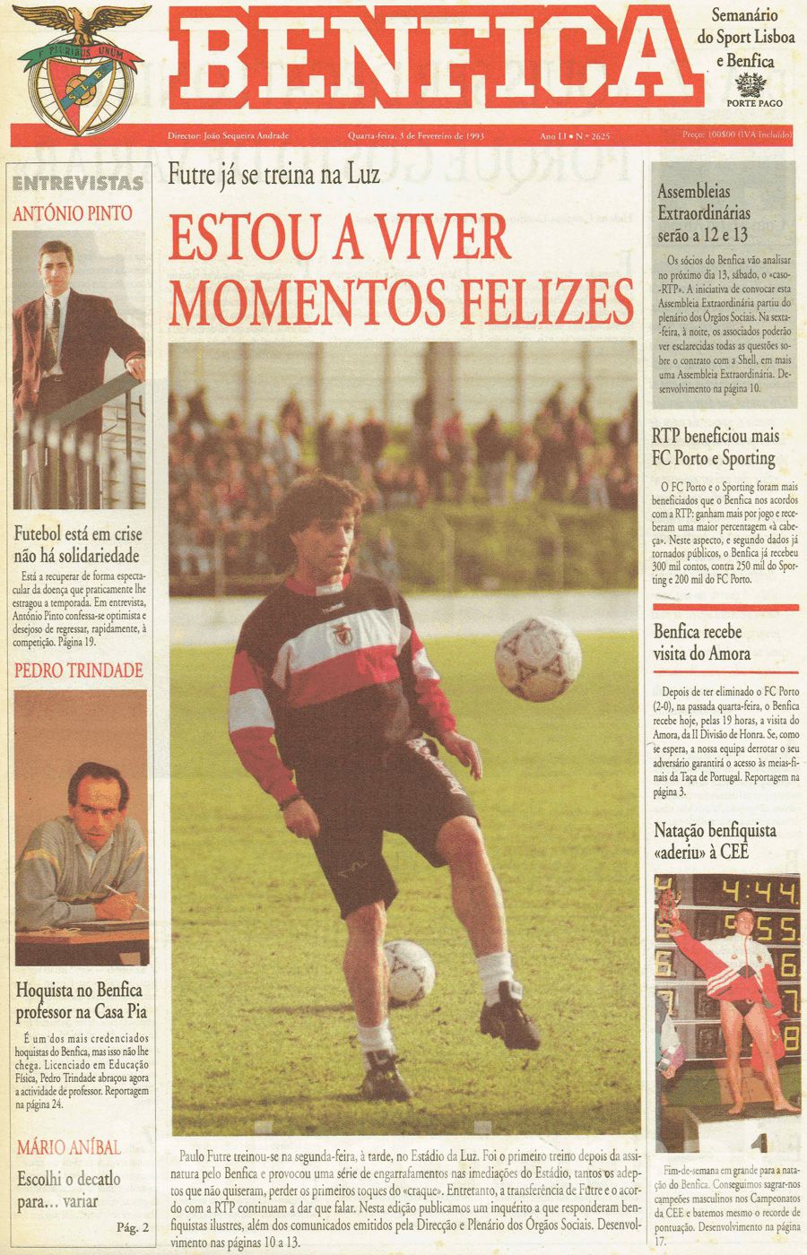 jornal o benfica 2625 1993-02-03